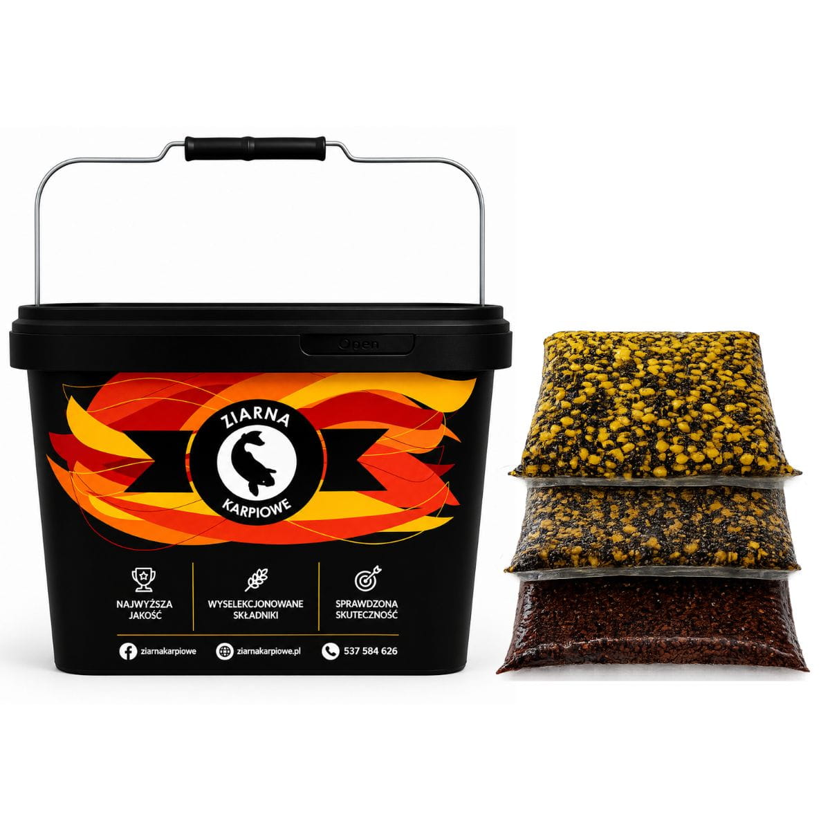 3x2KG MIX KUKURYDZA - KONOPIE - ORZECH TYGRYSI - RZEPIK -  ZESTAW ZIAREN KARPIOWYCH